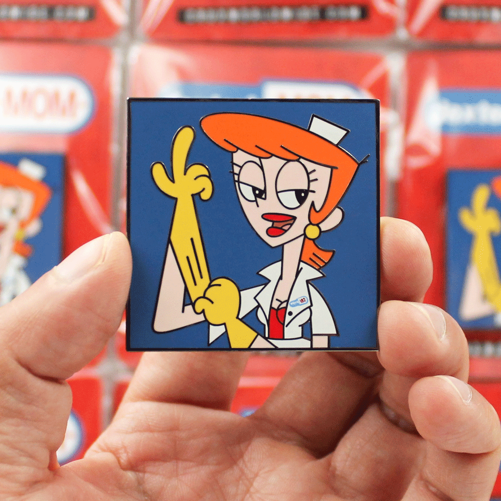 Dexters Mom Enamel PIn