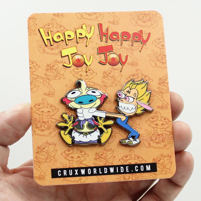 Happy Happy Joy Joy Enamel Pin