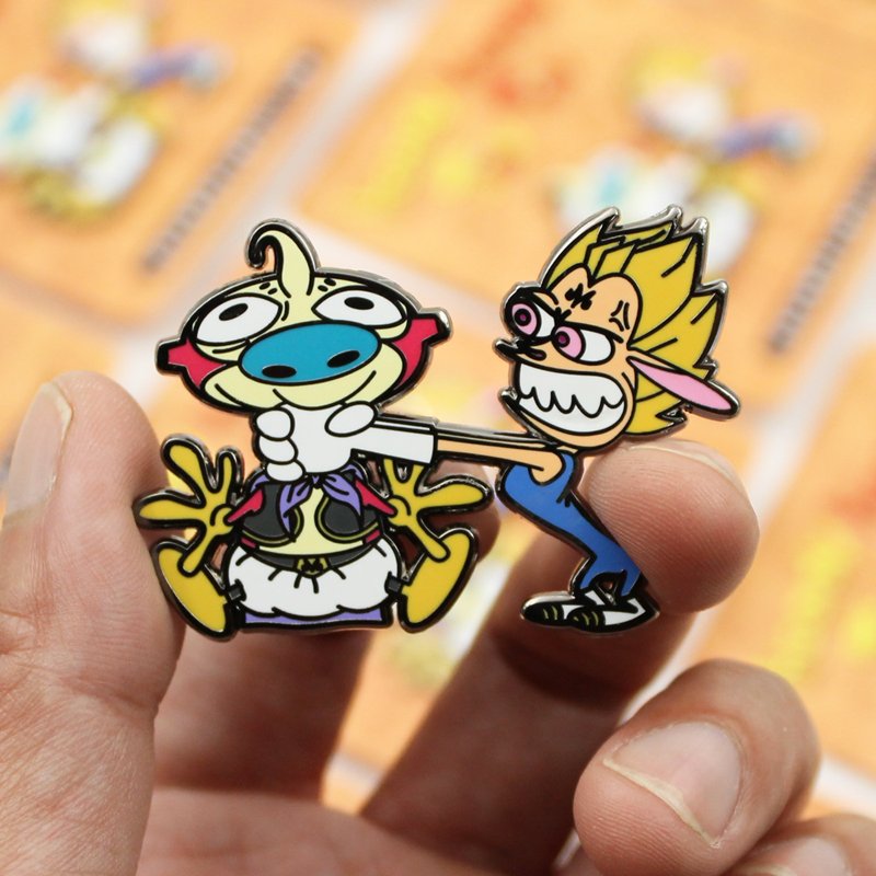 Happy Happy Joy Joy Enamel Pin