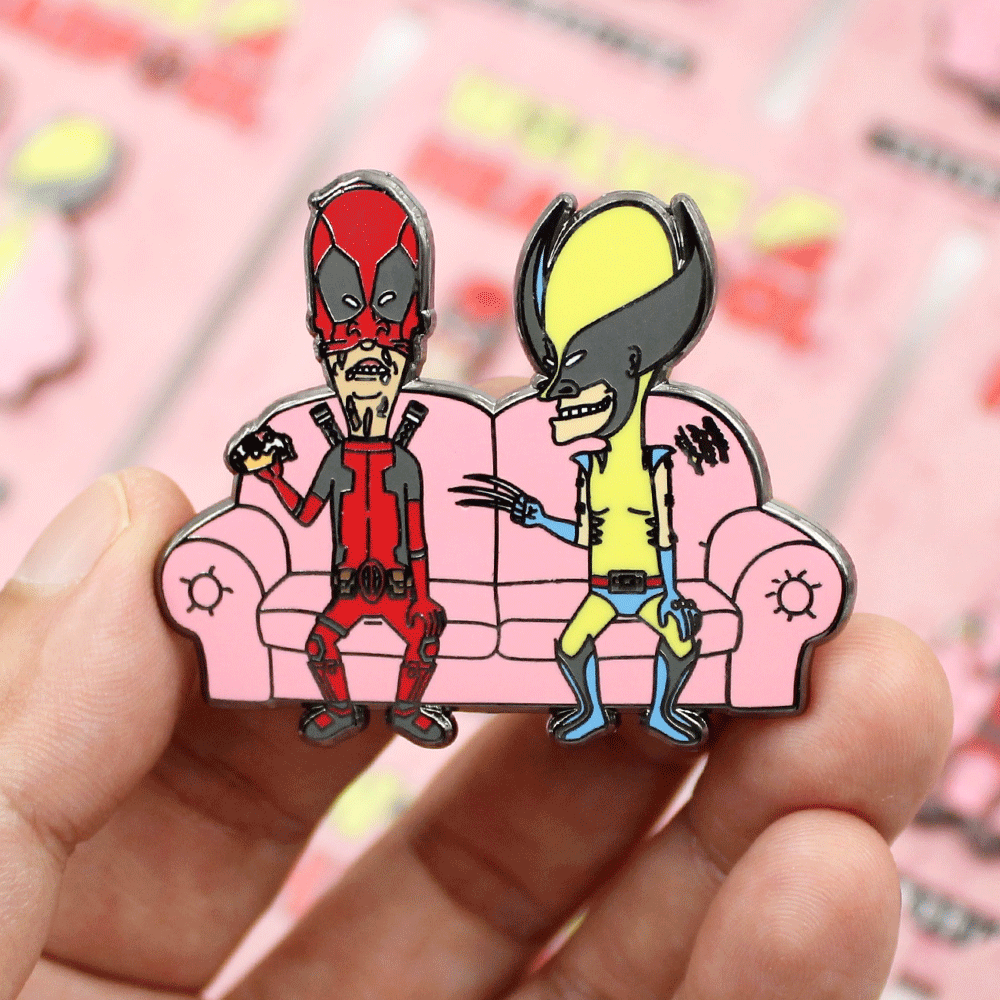Wolvis and Headpool Enamel Pin
