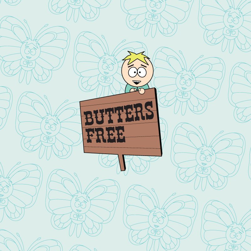 Butters Free Enamel Pin