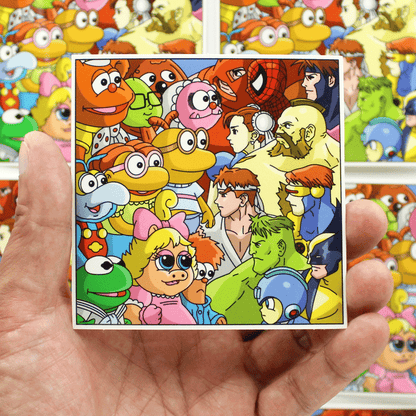 Marvel and Capcom vs Muppet Babies Sticker