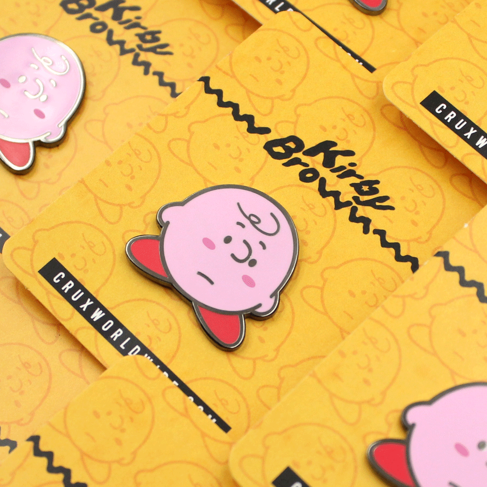 Kirby Brown Enamel Pin