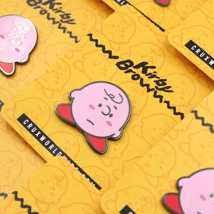 Kirby Brown Enamel Pin