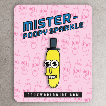 Mister Poopy Sparkle Enamel Pin