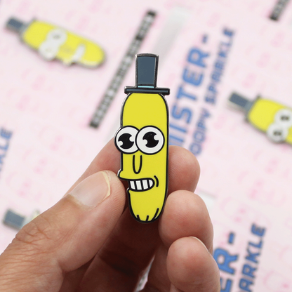 Mister Poopy Sparkle Enamel Pin