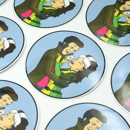 Mr and Mrs X Sticker