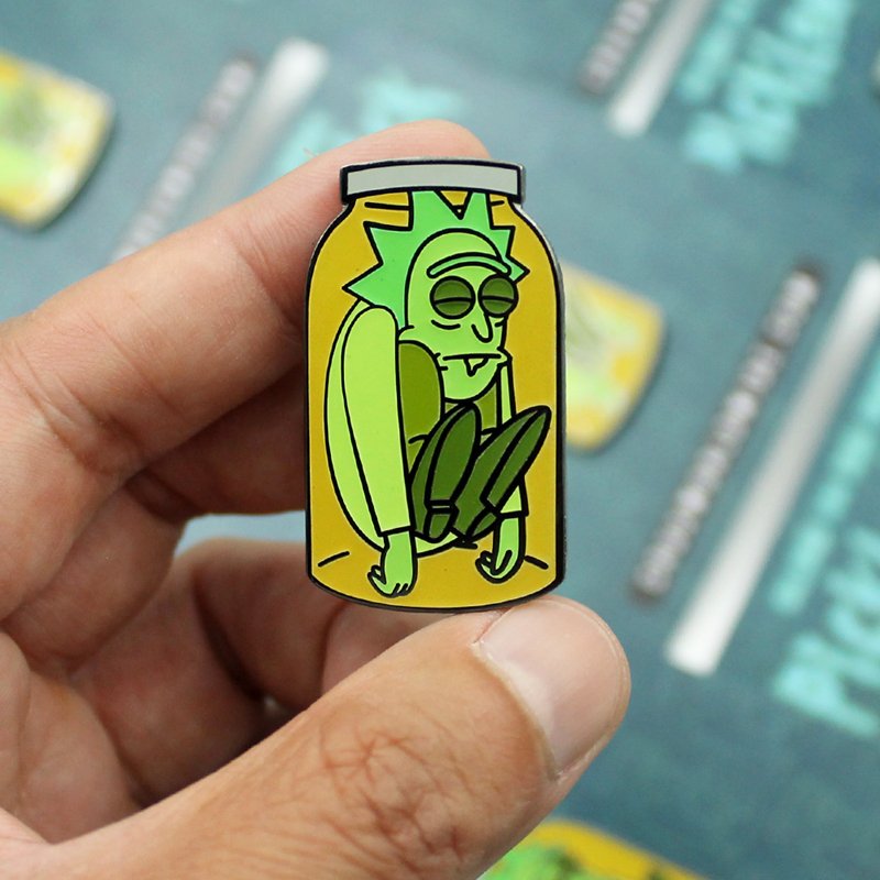 Pickled Rick Enamel Pin