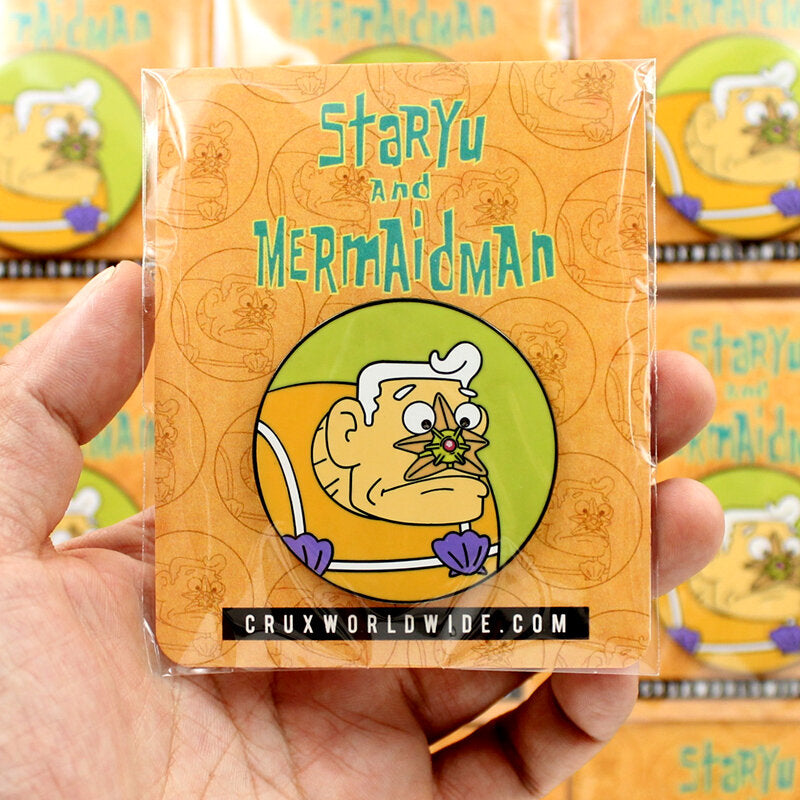 Staryu and Mermaidman Enamel Pin