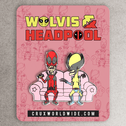 Wolvis and Headpool Enamel Pin