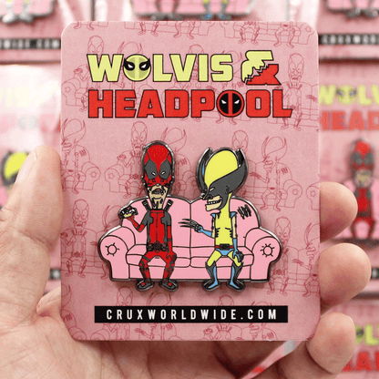 Wolvis and Headpool Enamel Pin